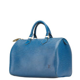 ルイ ヴィトン エピ スピーディ30 ハンドバッグ ミニボストンバッグ M43005 トレドブルー レザー レディース LOUIS VUITTON 【中古】